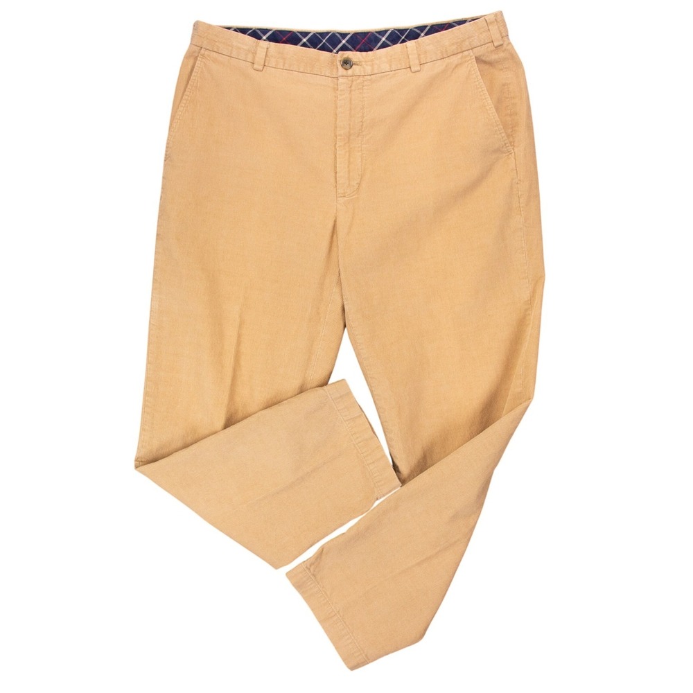 Brooks Brothers‎ Clark Corduroy Pants Mens 38x30 Khaki Tan Straight Fit